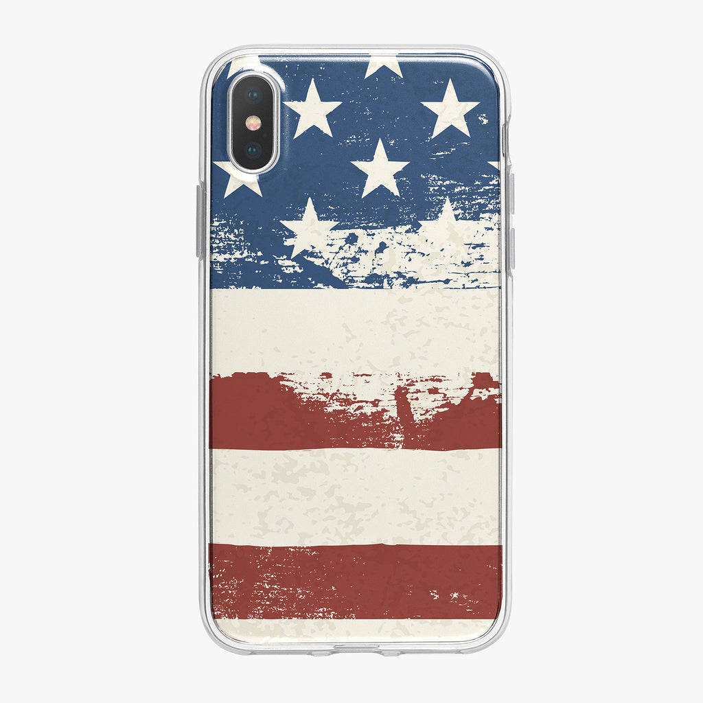 Graphic American Flag iPhone Case by Tiny Quail