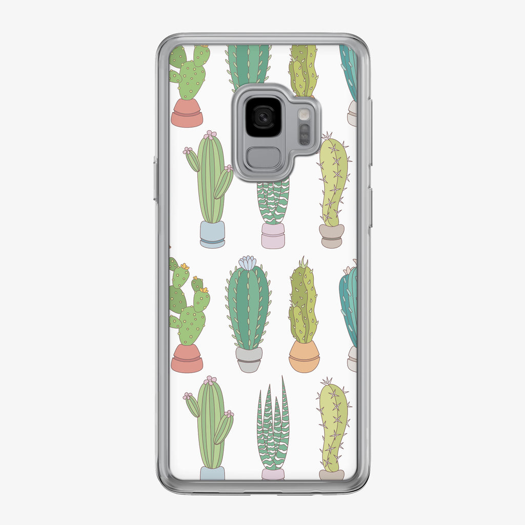 Colorful Small Cactus Pattern Samsung Galaxy Phone Case by Tiny Quail