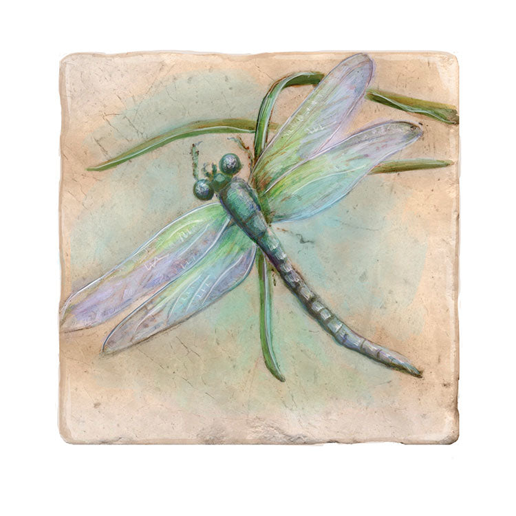 Dragonfly Tile Art Stone Coasters by Tiny Quail