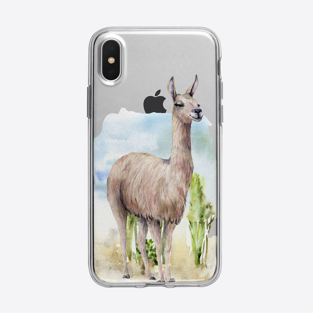 Serene Desert Llama iPhone Case from Tiny Quail
