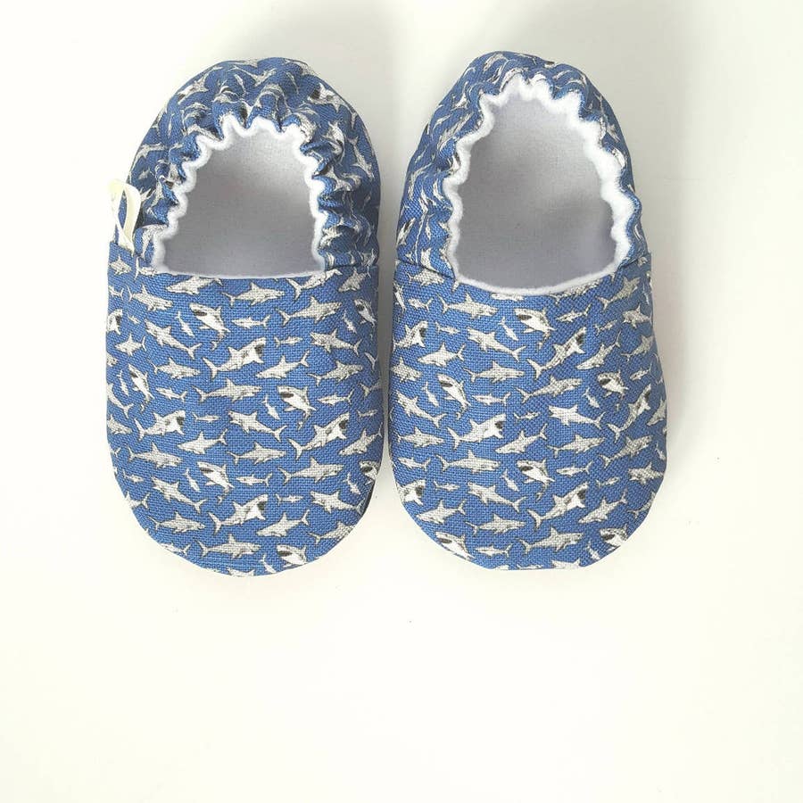 Shark Organic Baby Shoes Moccs by Weepereas