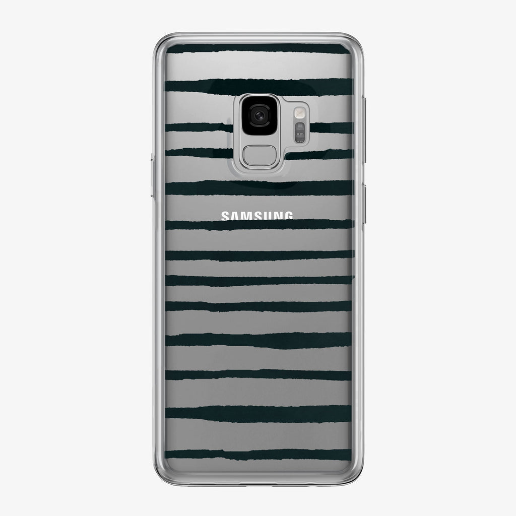 Black Stripes Clear Samsung Galaxy Phone Case from Tiny Quail