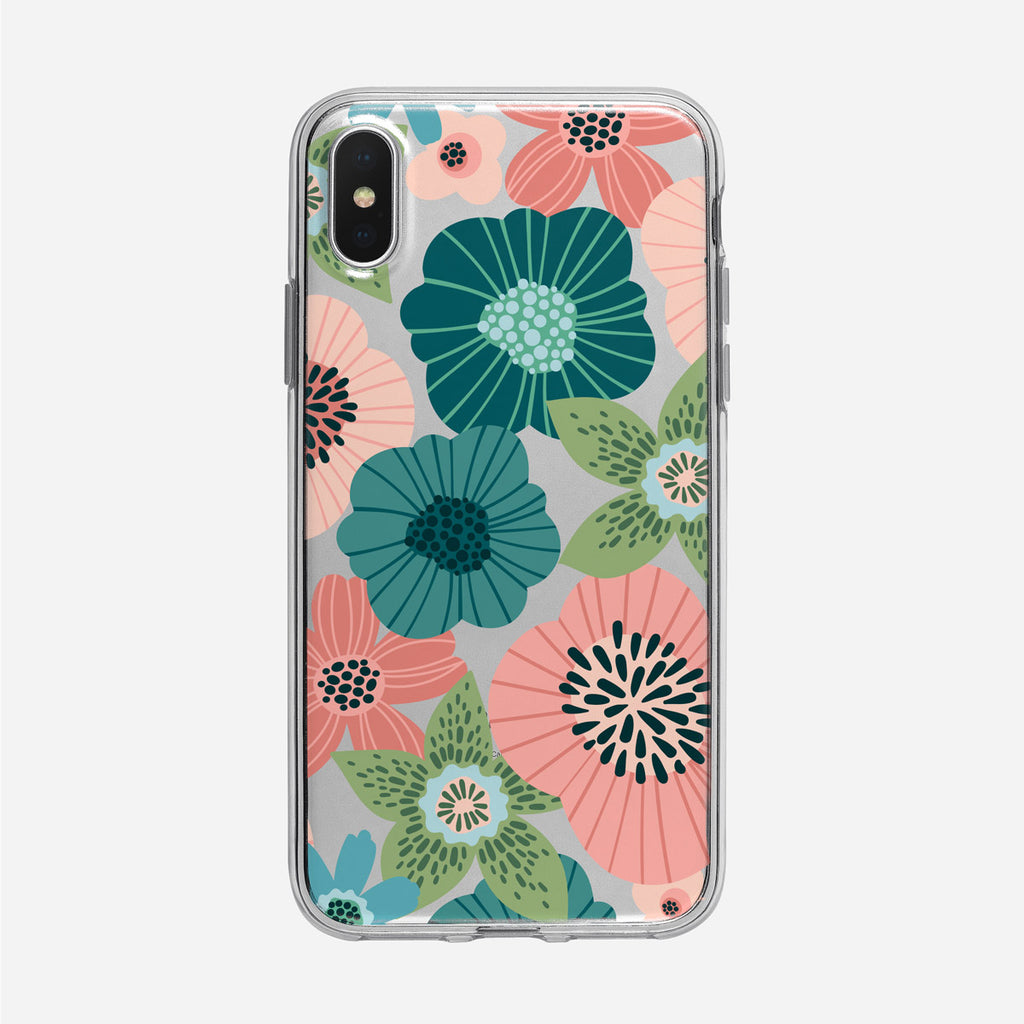 Flat Floral Graphic Pattern iPhone Case From Tiny Quail