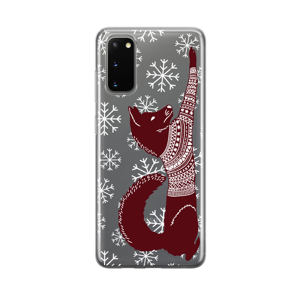 Snowflake Sweater Fox Samsung Galaxy Phone Case from Tiny Quail