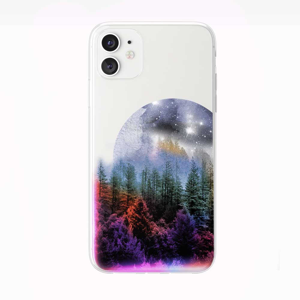 Evening Forest Moon Rise iPhone Case from Tiny Quail