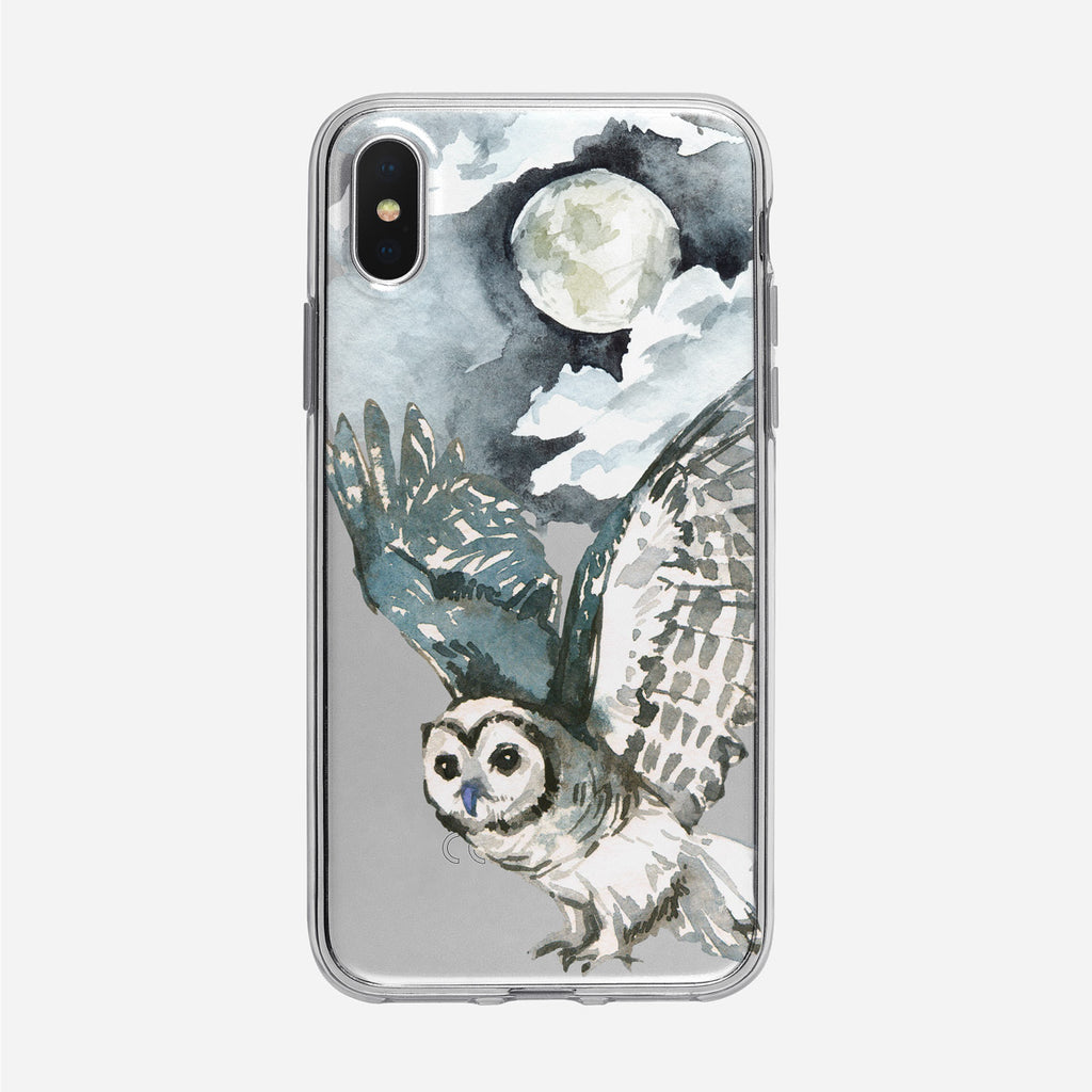 Moonlit Forest Owl iPhone Clear Case from Tiny Quail