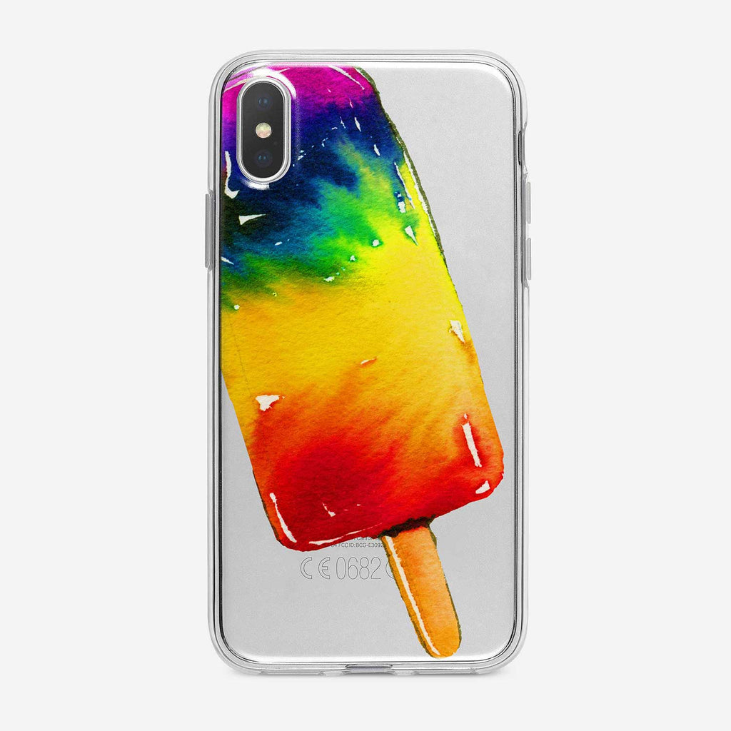 Rainbow Popsicle Clear iPhone Case from Tiny Quail