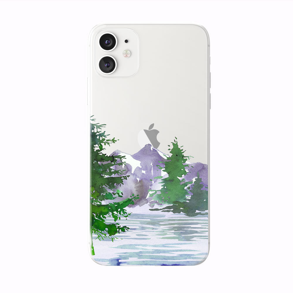 Purple Forest Mountain iPhone Case from Tiny Quail