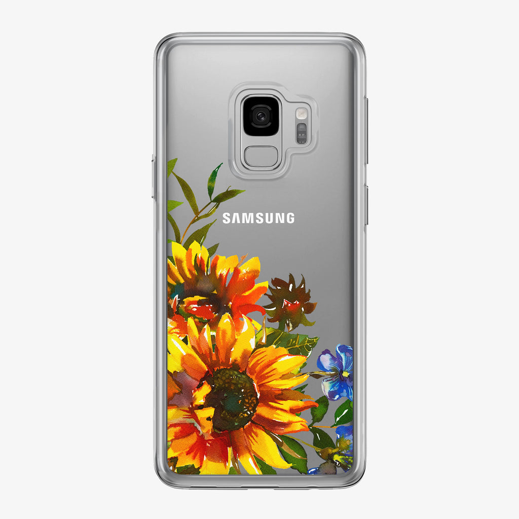 Peeking Sunflower Boho Bouquet Samsung Galaxy Phone Case from Tiny Quail