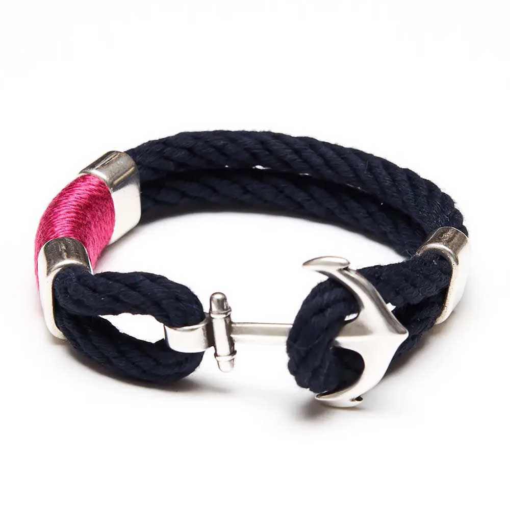Waverly Bracelet For Women, Navy/Pink/Silver by Allison Cole Jewelry