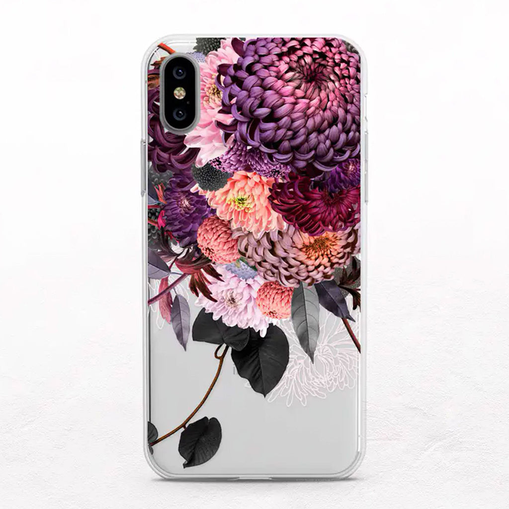 Chrysanthemums Floral Designer iPhone Case by Onesweetorange
