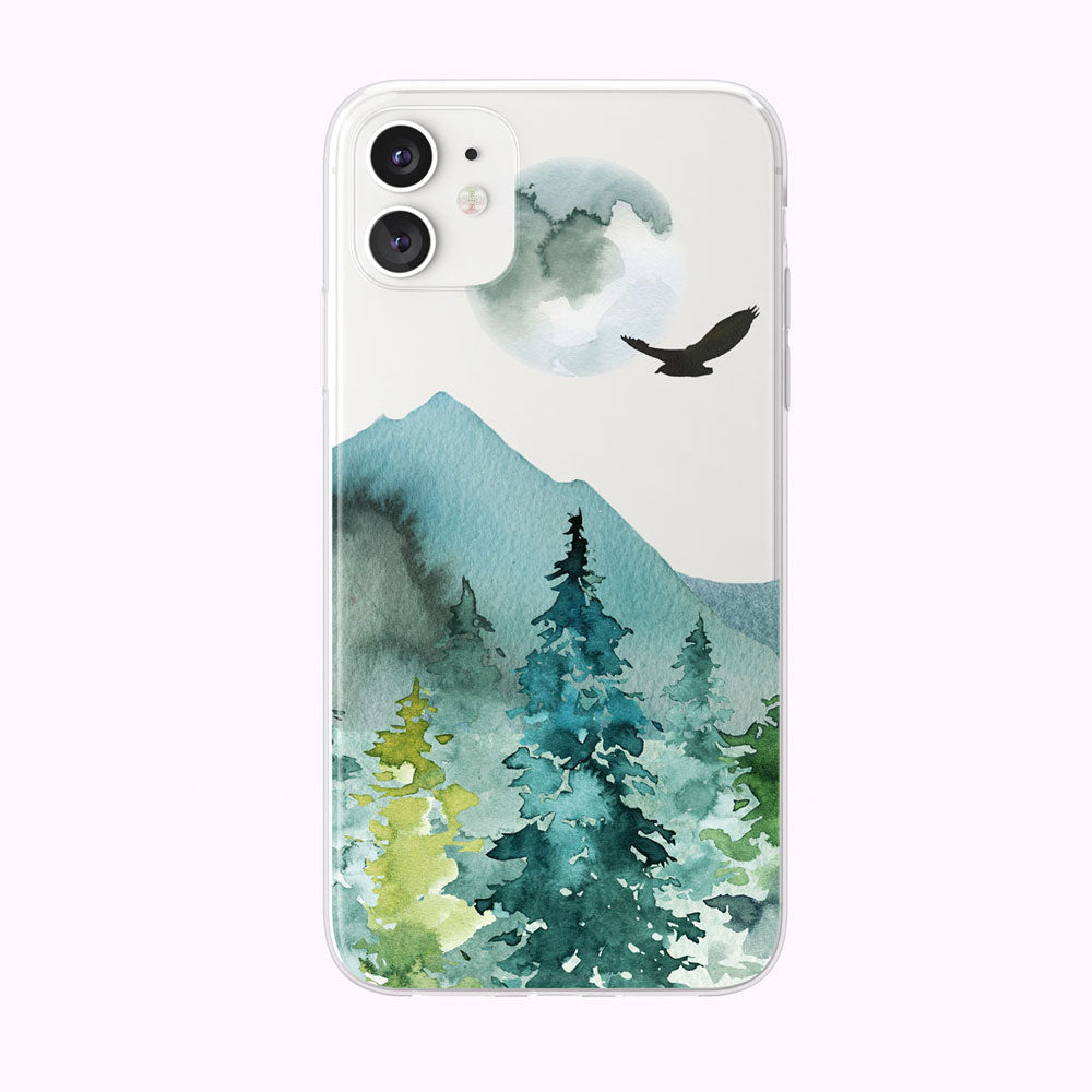 Evening Mountain Forest iPhone Case from Tiny Quail