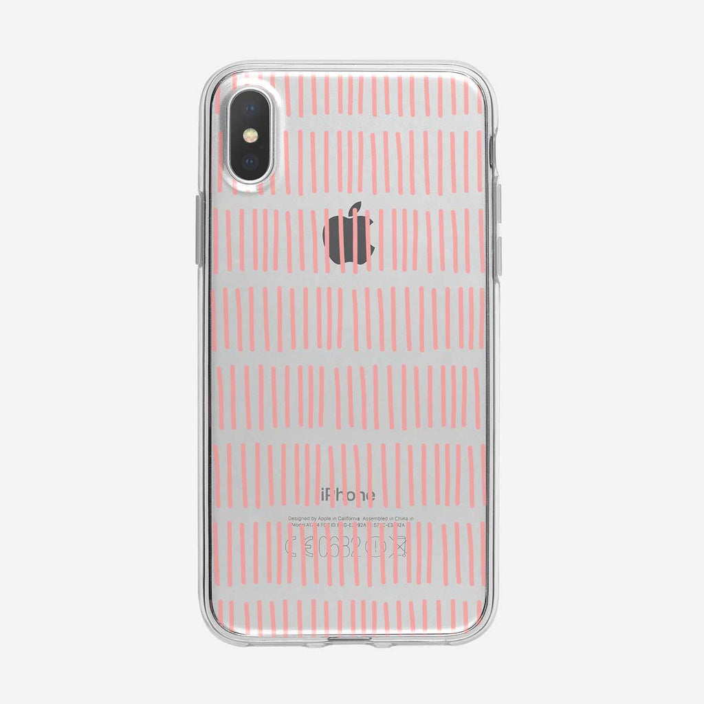 Fun Pink Lines Pattern iPhone Case from Tiny Quail