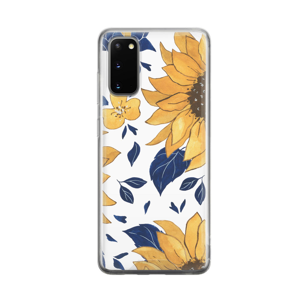 Illustrated Sunflower Samsung Galaxy Phone Case from Tiny Quail