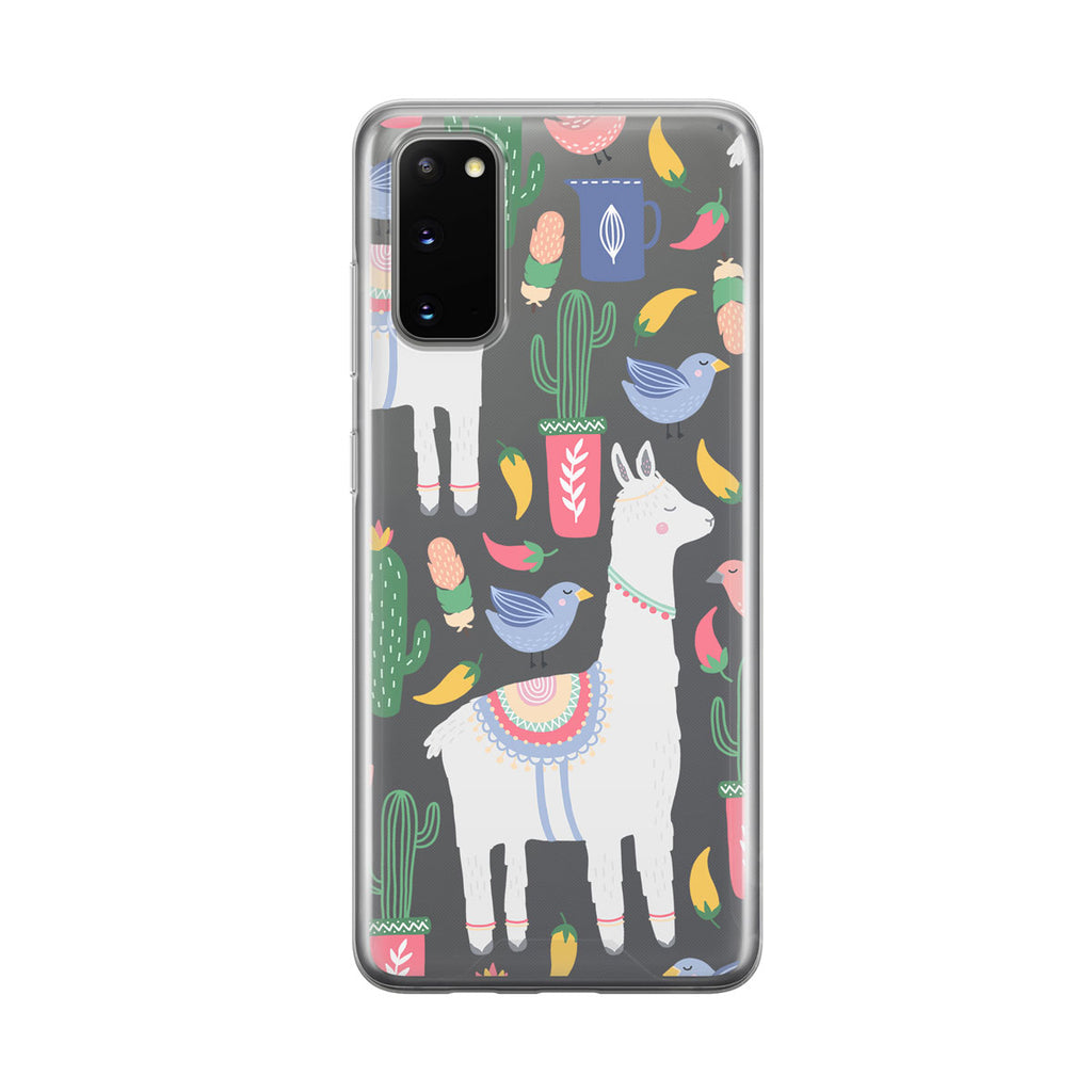 Party Llama Pattern Samsung Galaxy Phone Case from Tiny Quail