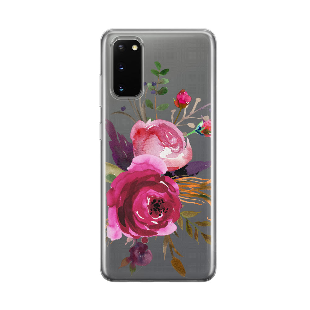 Summer Roses Clear Samsung Galaxy Phone Case from Tiny Quail