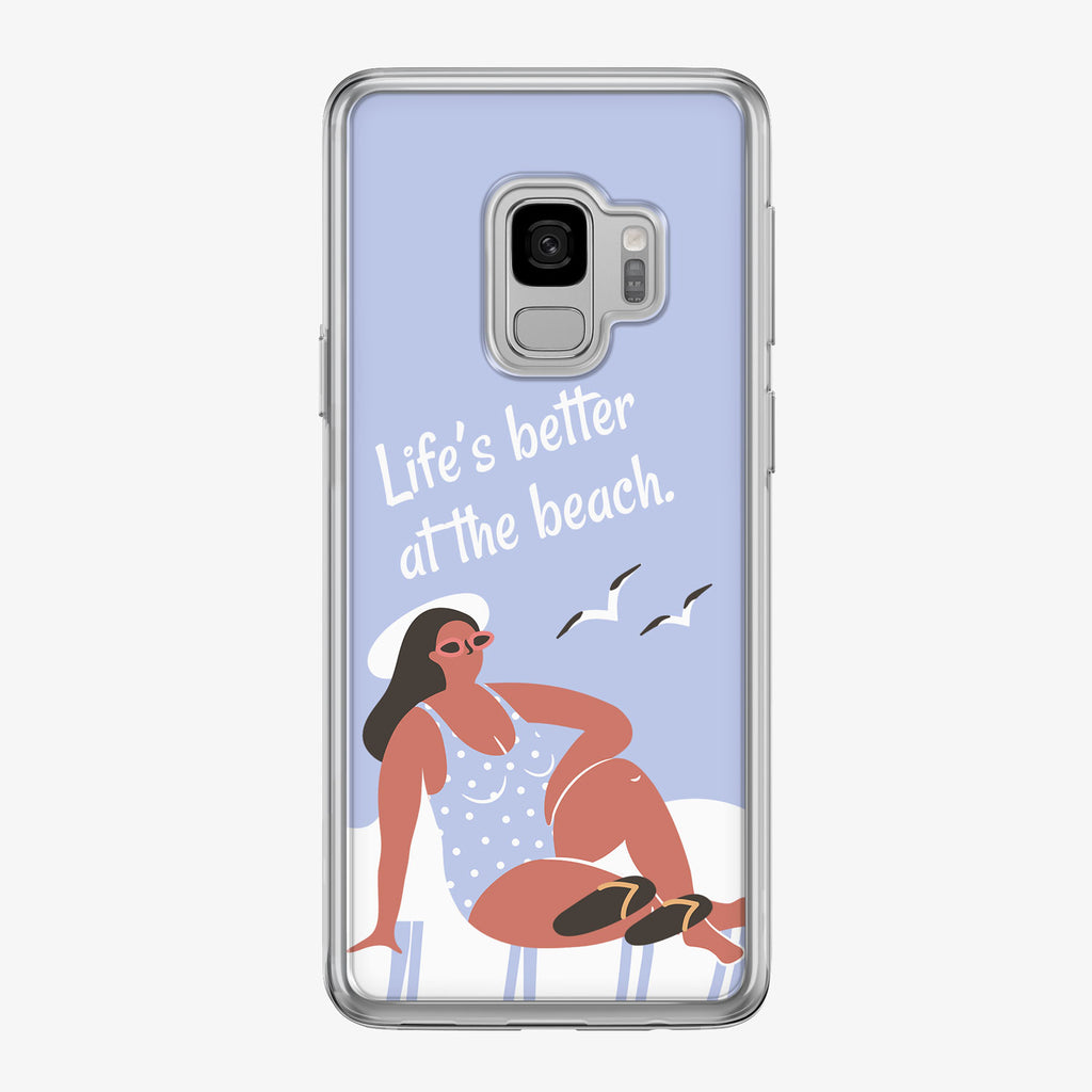 Life's Better at the Beach Samsung Galaxy Phone Case by Tiny Quail