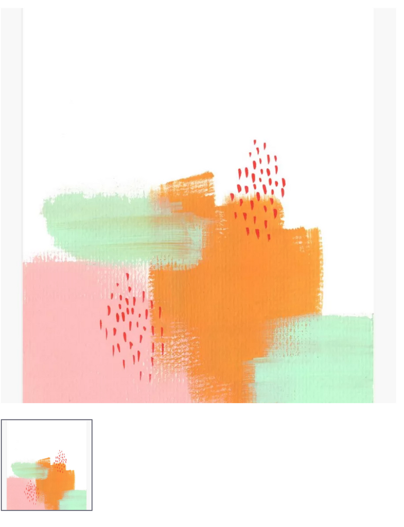 Pastel Abstract Art Print - Tiny Quail 