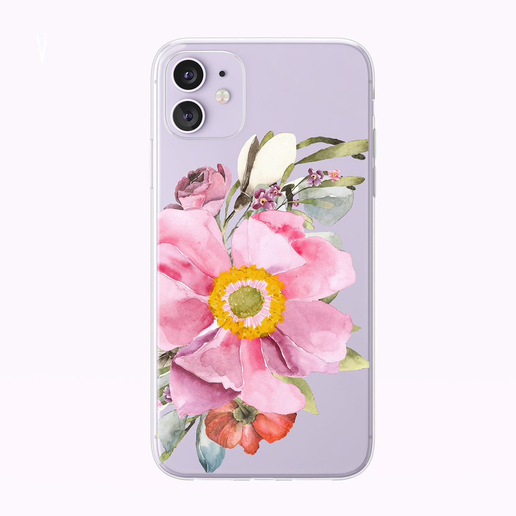 Wild Rose Forest Floral Clear iPhone Case from Tiny Quail