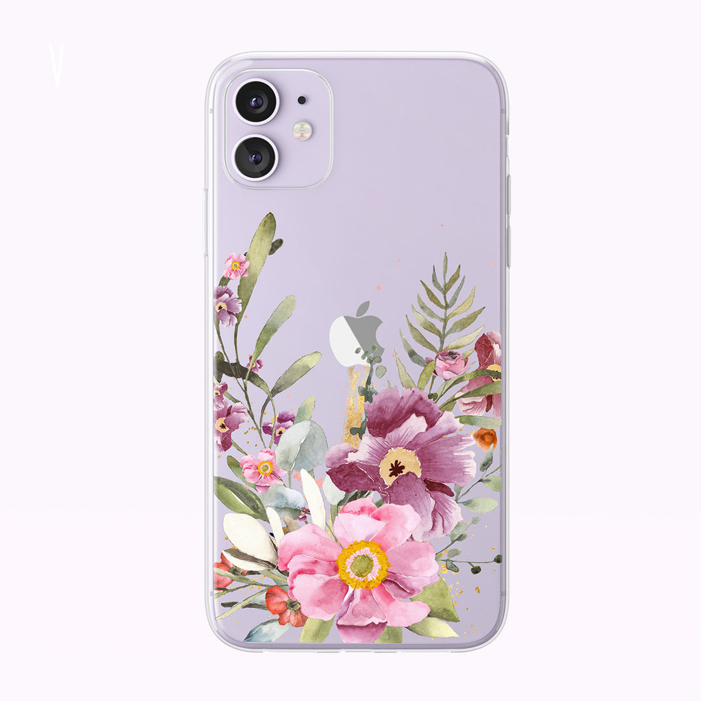 Beautiful Summer Forest Bouquet Clear iPhone Case from Tiny Quail
