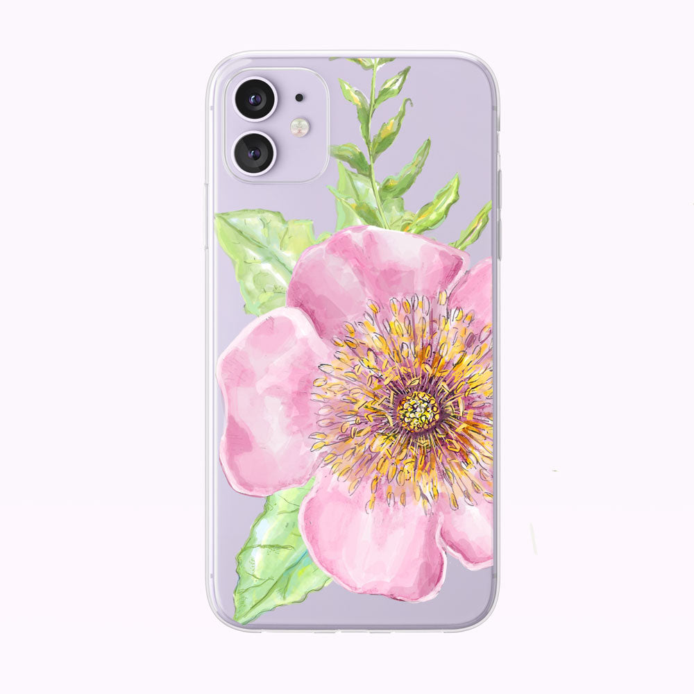 Wild Rose Forest Floral Clear iPhone Case from Tiny Quail