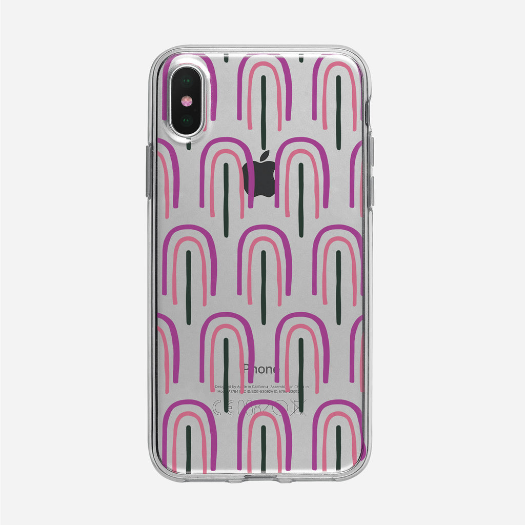 Colorful Abstract Tree Pattern Clear iPhone Case from Tiny Quail