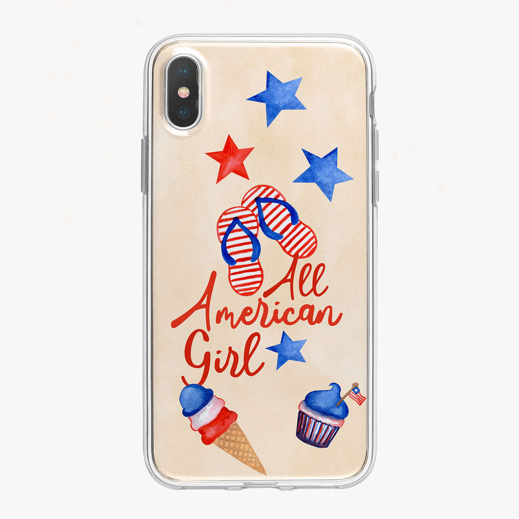 All American Girl iPhone Case by Tiny Quail