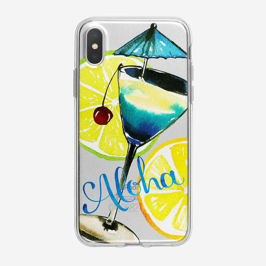 Aloha Martini Clear iPhone Case by Tiny Quail