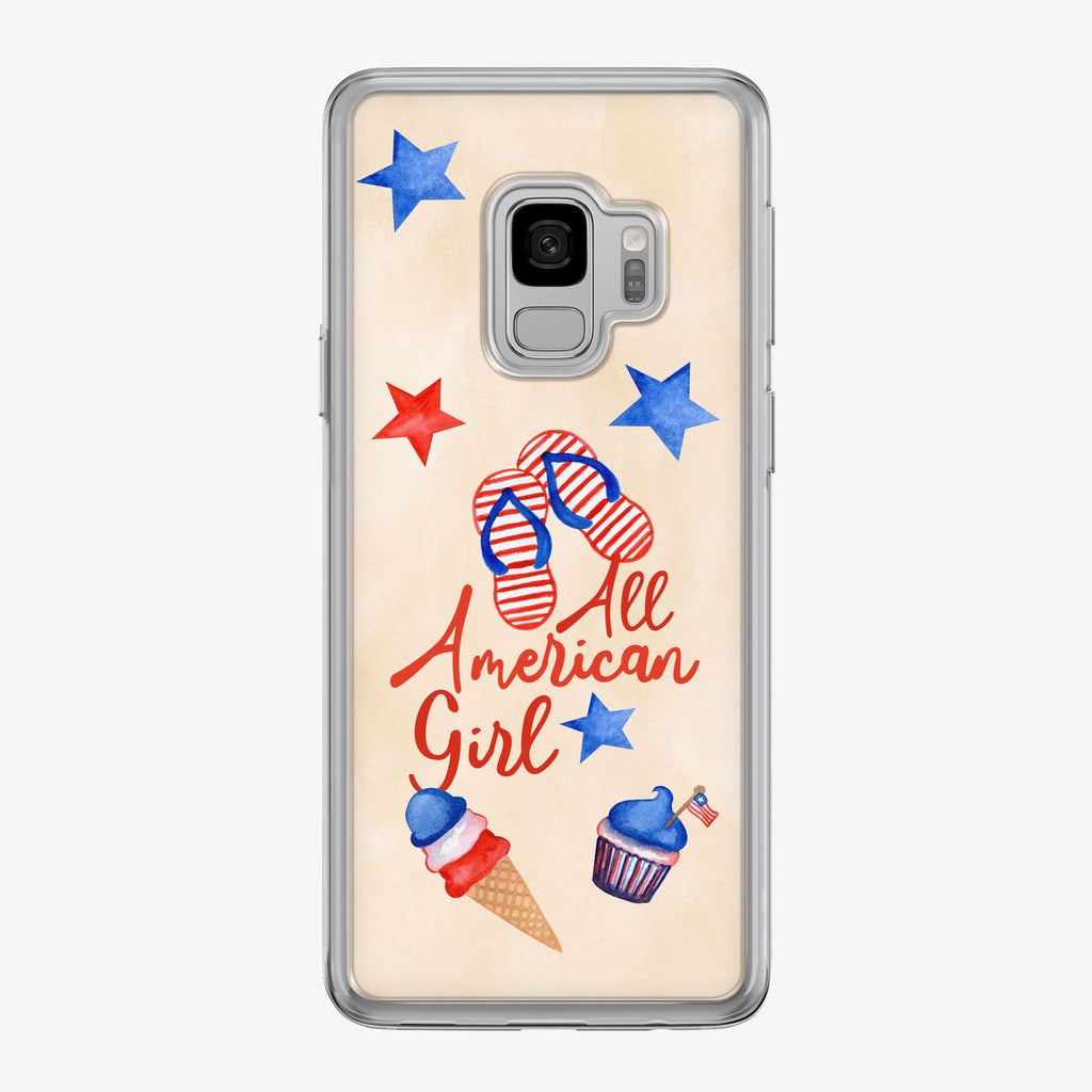 All American Girl Samsung Galaxy Phone Case by Tiny Quail