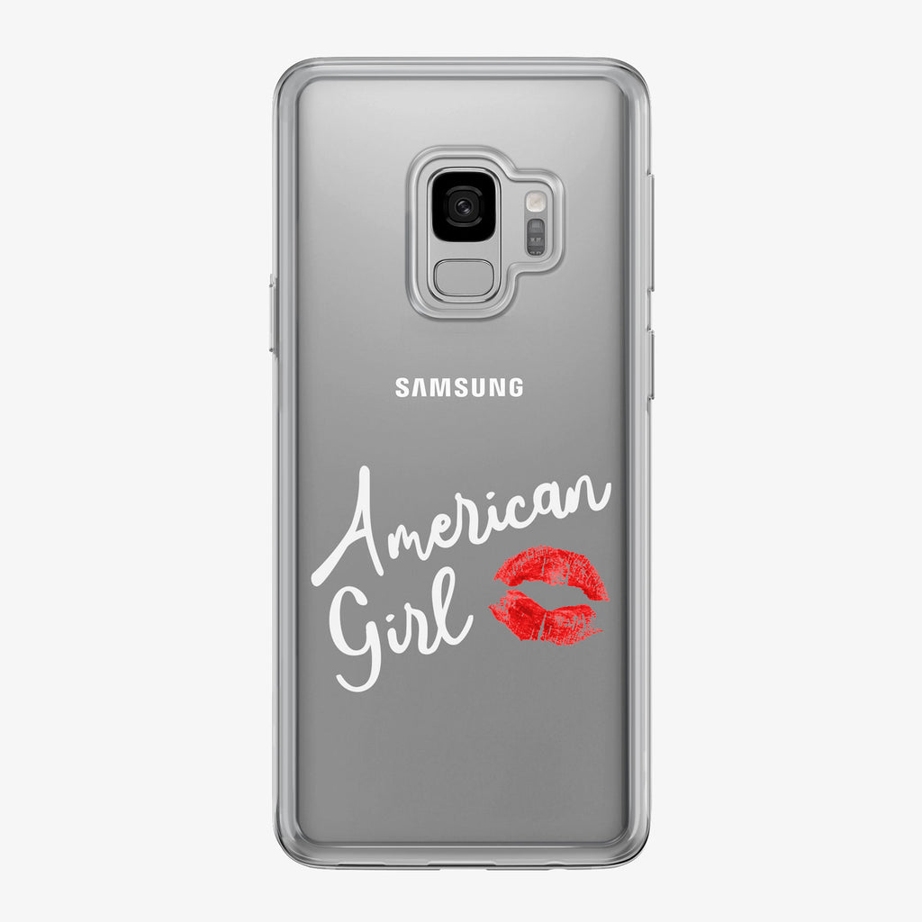 American Girl White Kiss Samsung Galaxy Phone Case by Tiny Quail
