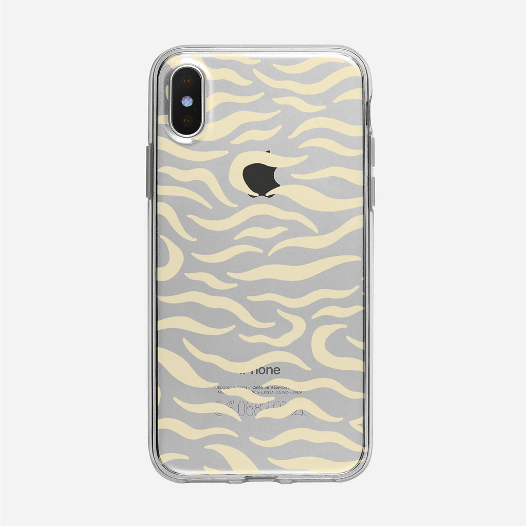 Pale Tiger Stripes Clear iPhone Case from Tiny Quail