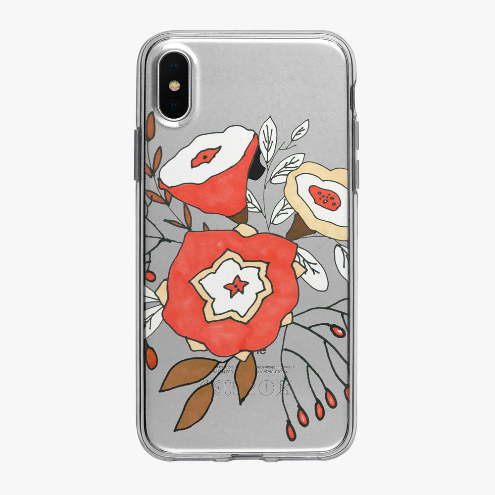 Funky Hand Drawn Floral iPhone Case From Tiny Quail