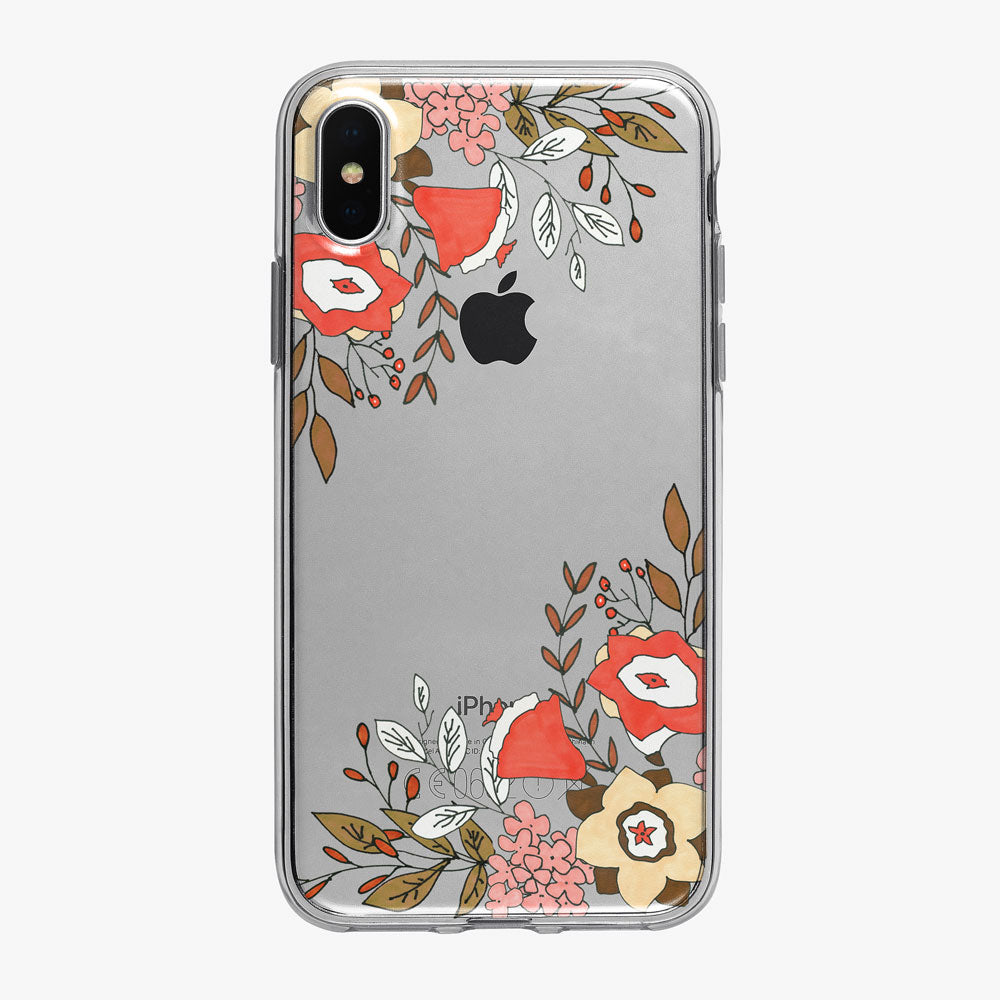 Funky Hand Drawn Floral Corners iPhone Case From Tiny Quail