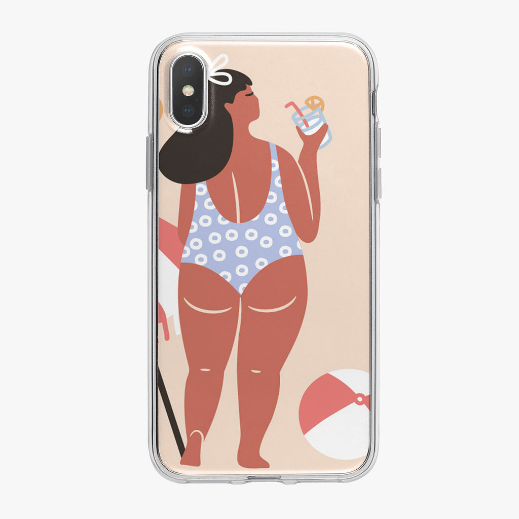 Cool Drink on the Beach iPhone Case by Tiny Quail