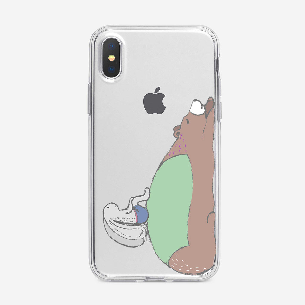 Sleeping Bear with Bunny iPhone Case from Tiny Quail