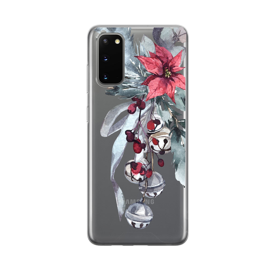 Christmas Bells Bouquet gray Samsung Galaxy Phone Case from Tiny Quail