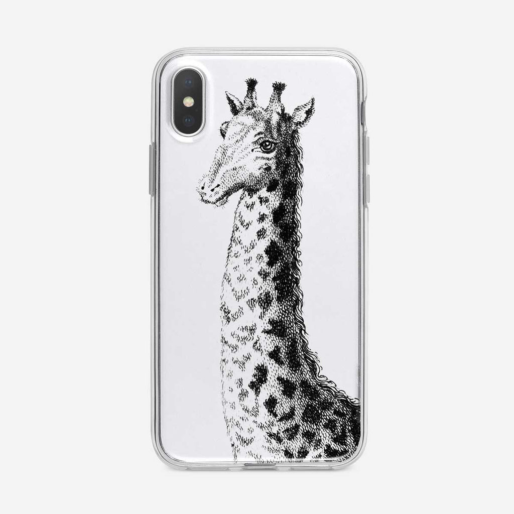 Black and White Giraffe iPhone Case from Tiny Quail