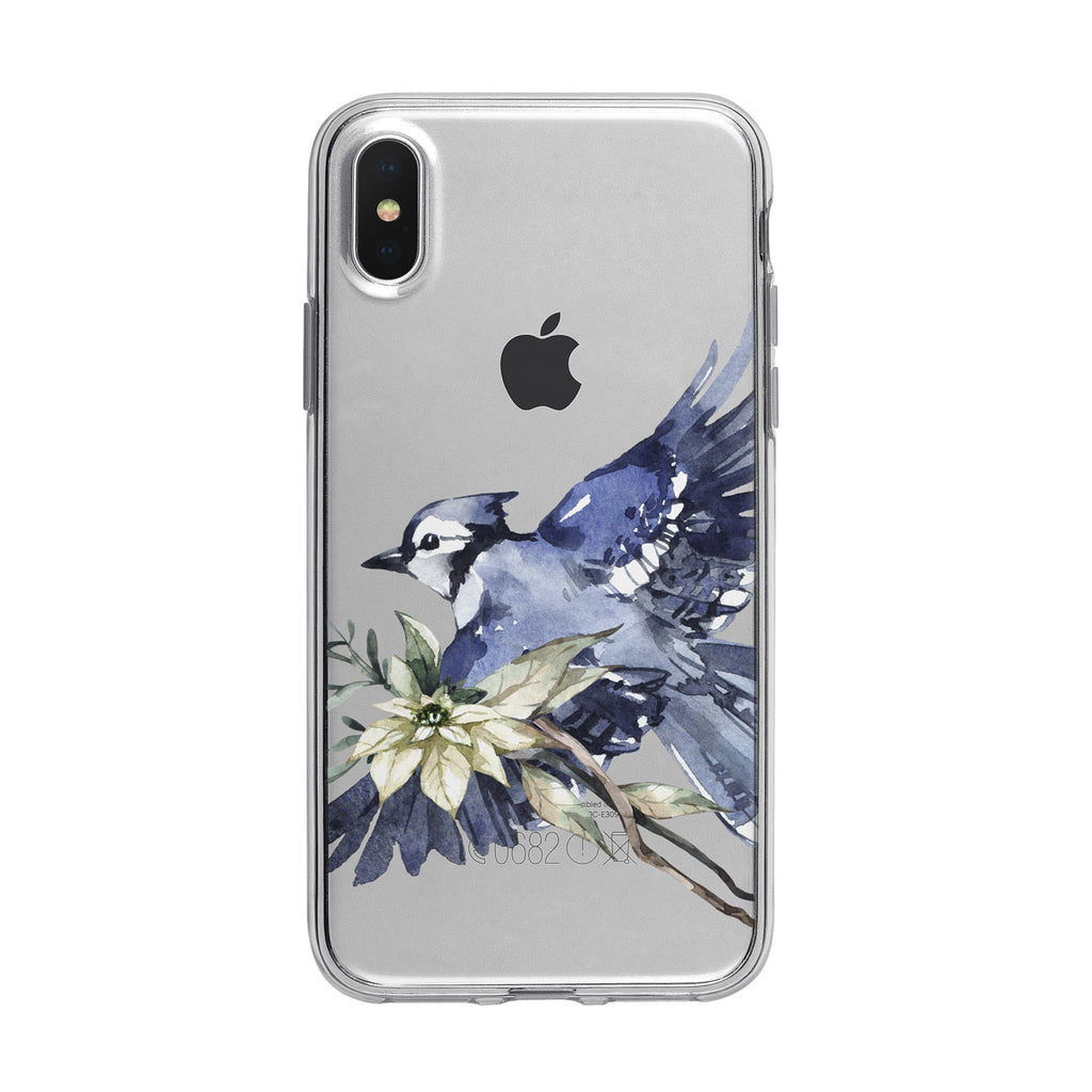 Soaring Blue Jay iPhone Clear Case from Tiny Quail