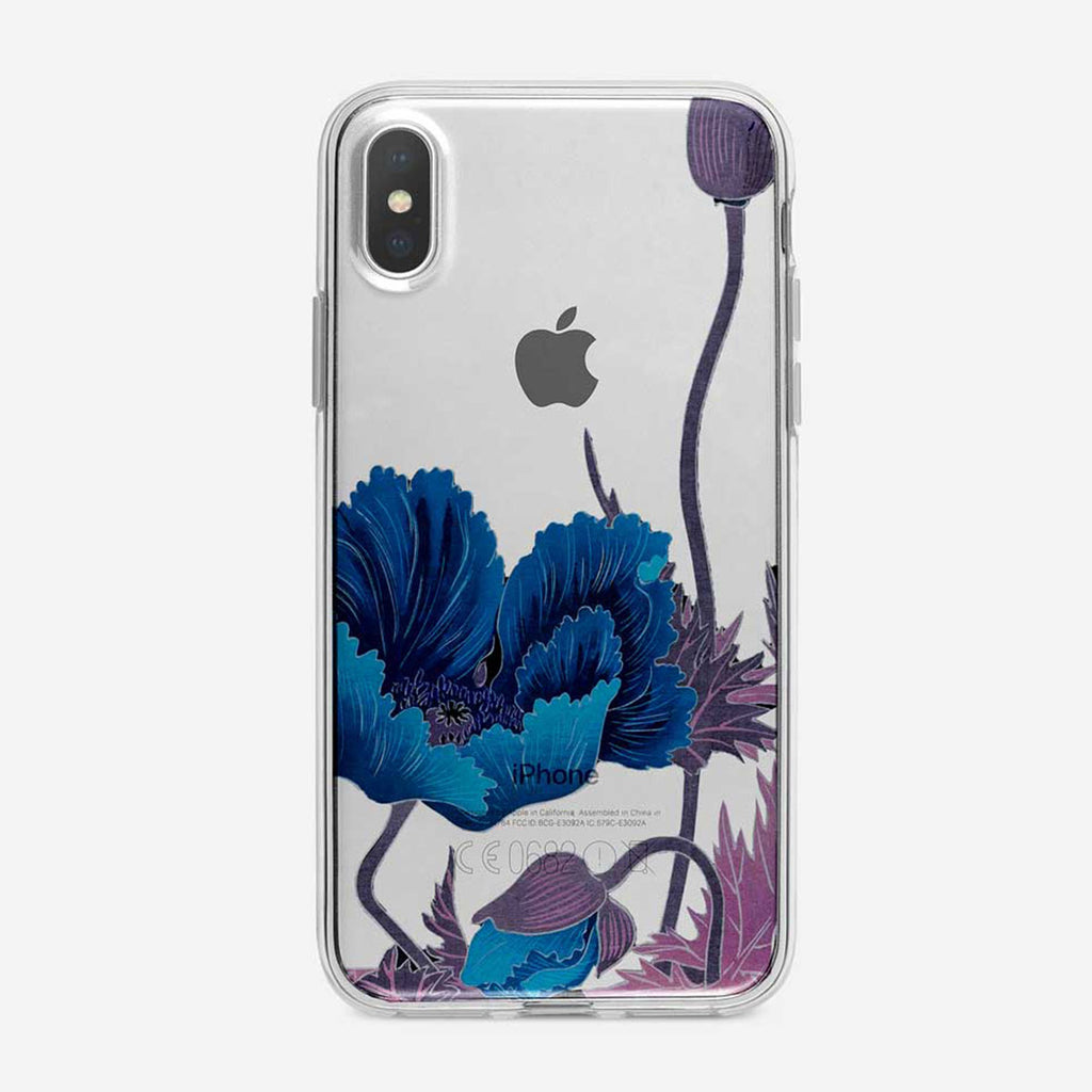 Blue Poppy Floral iPhone Case From Tiny Quail