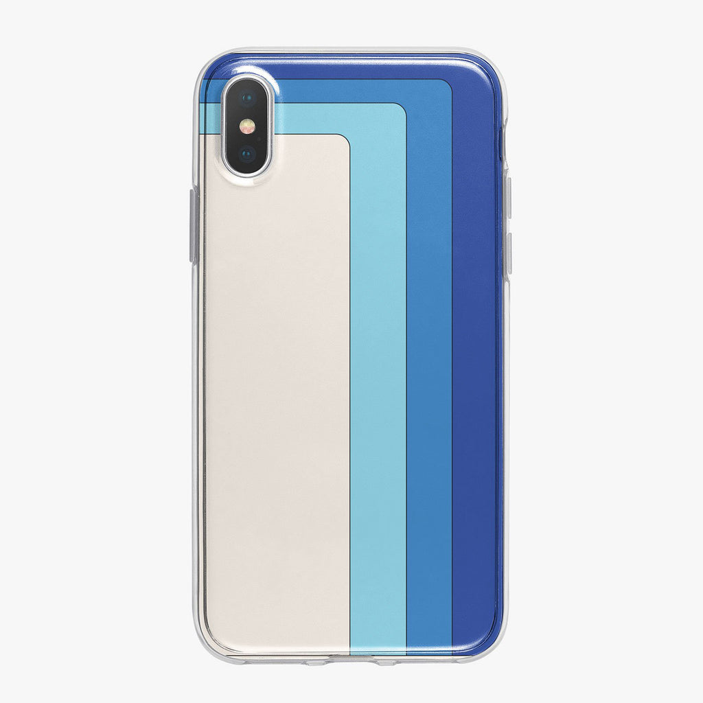 Retro Blue Stripes Designer iPhone Case From Tiny Quail