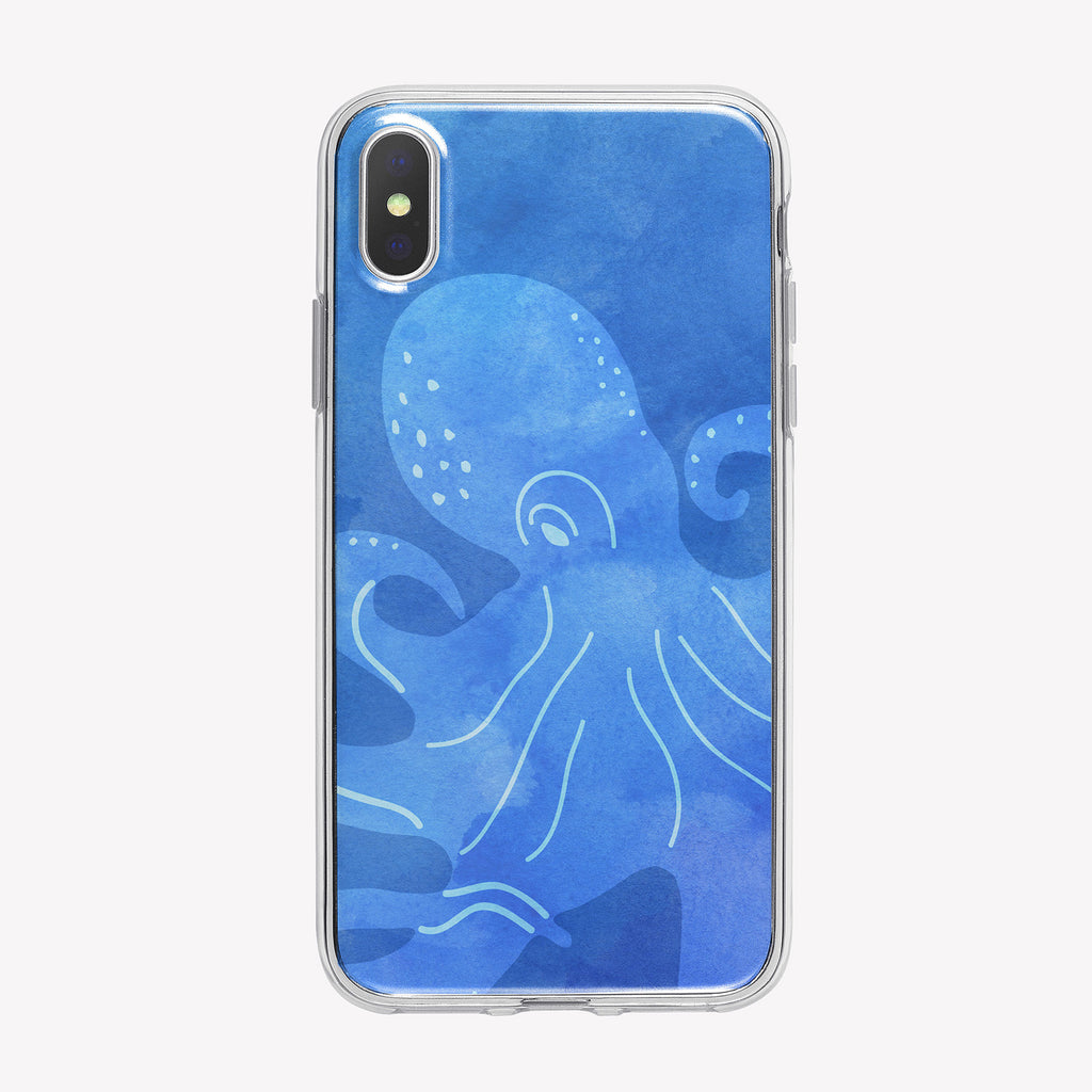Blue Transparent Octopus iPhone Case from Tiny Quail
