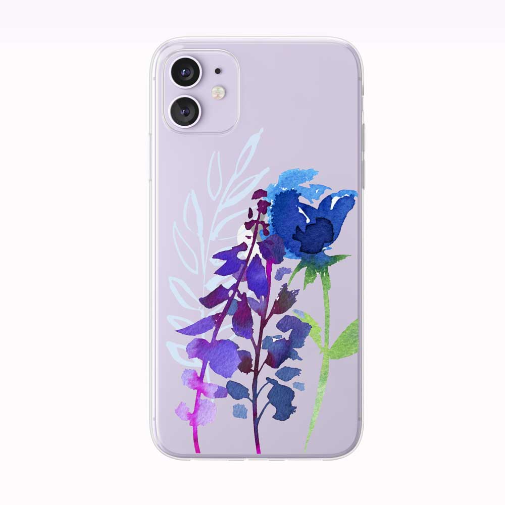 Blue and Purple Floral Stems iPhone Case from Tiny Quail