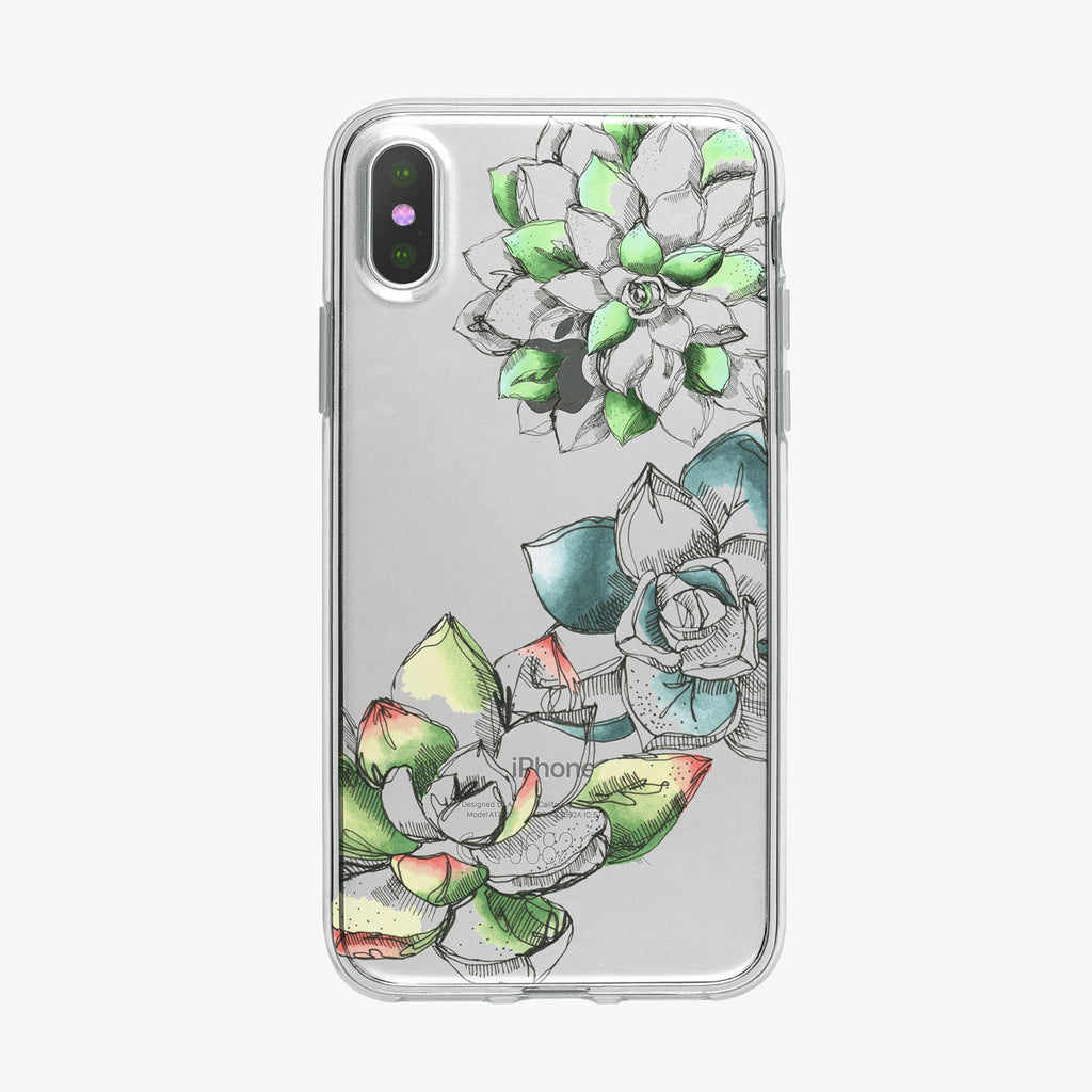 Succulents Pen and Ink Botanical iPhone Case from Tiny Quail