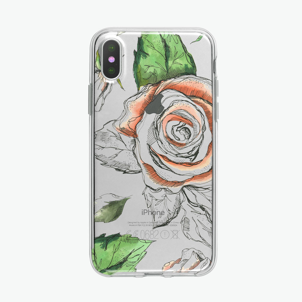 Rose Pen and Ink Botanical iPhone Case from Tiny Quail