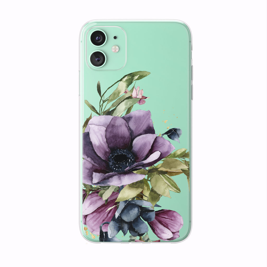 Tulip Iris Bouquet Floral green iPhone Case from Tiny Quail