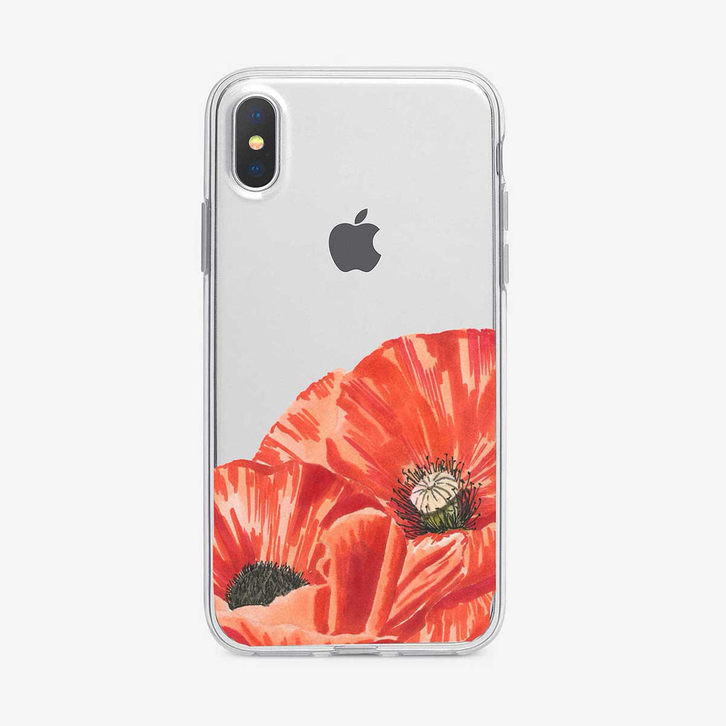 Bright Orange Poppies iPhone Case from Tiny Quail