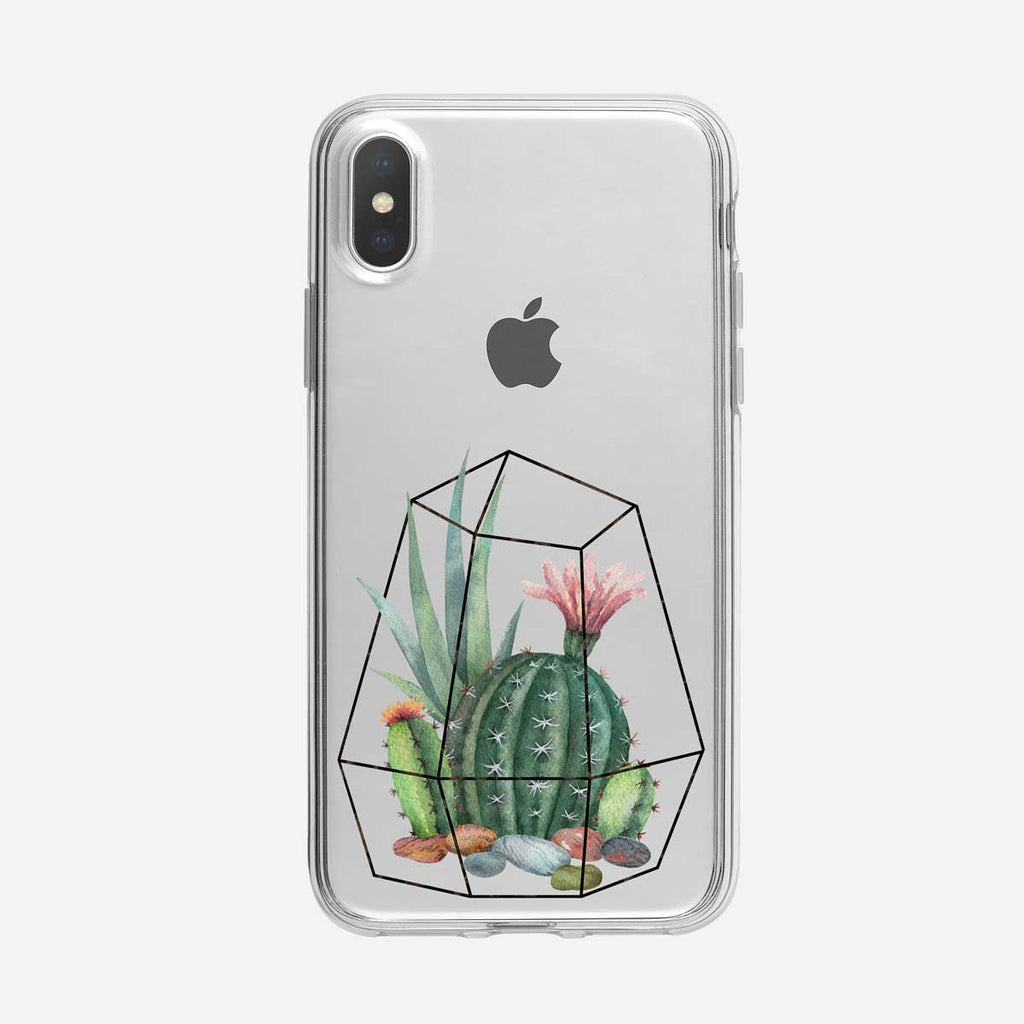 Cactus Poly Clear iPhone Case from Tiny Quail