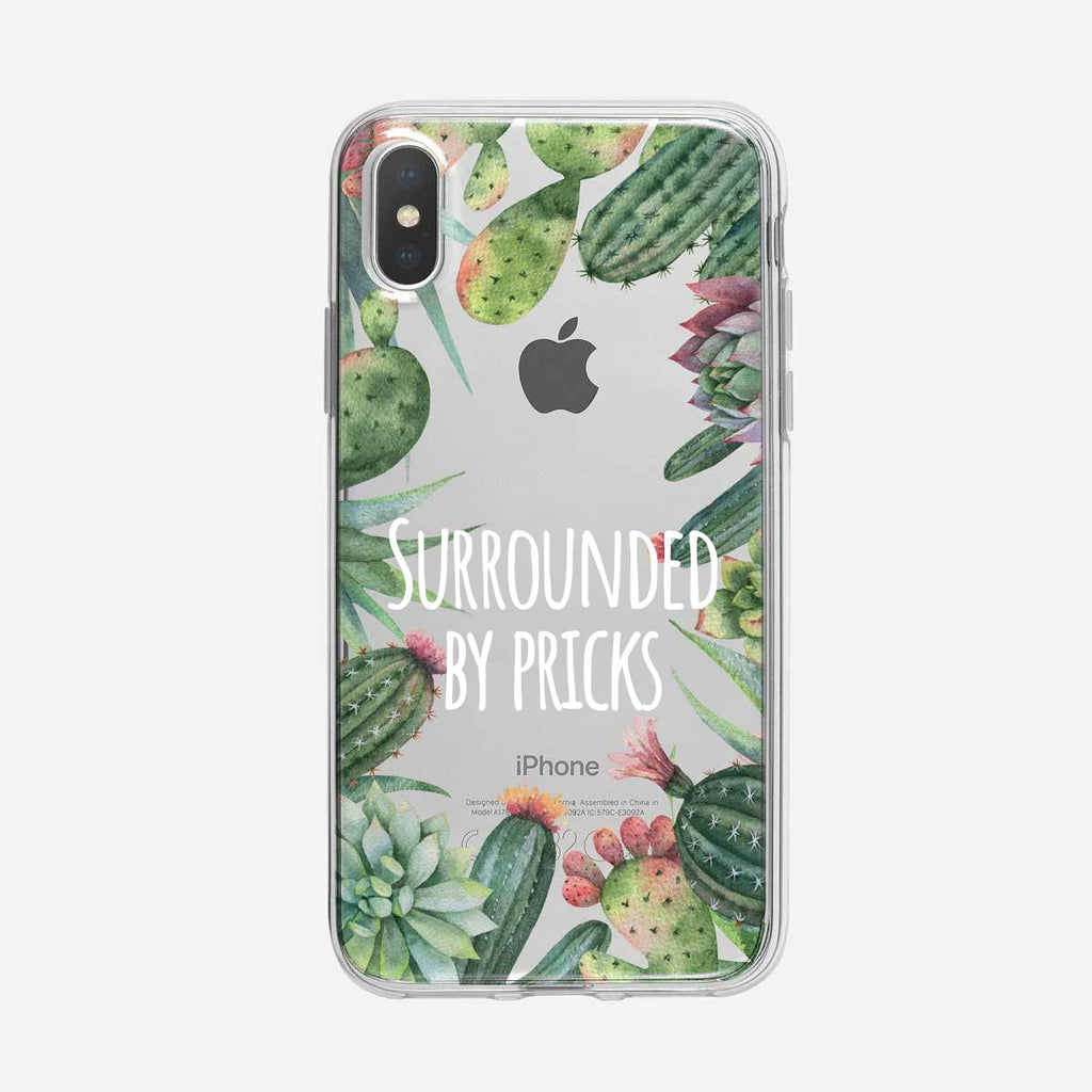 Surrounded by Pricks Cactus Clear iPhone Case from Tiny Quail