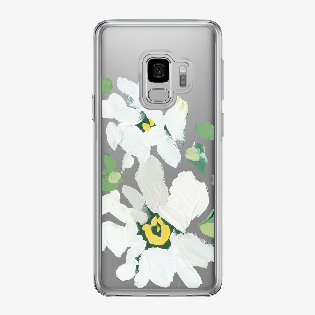 Canvas White Daisies Samsung Galaxy Phone Case from Tiny Quail