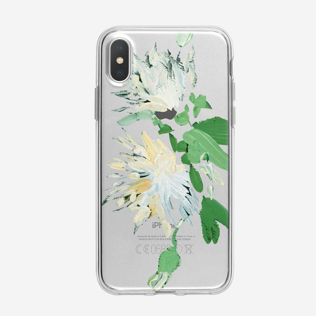 Canvas White Mums iPhone Case from Tiny Quail